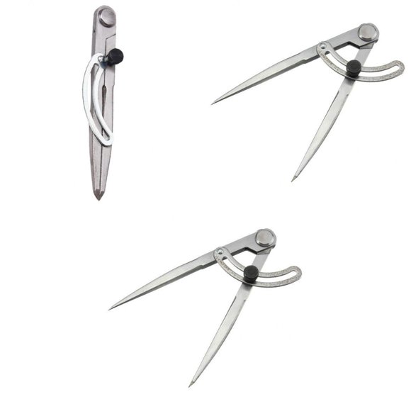 3 Piezas Scriber Compasses Espaciado Borde Arrugado Base de material cuero para Herramientas Artesanales