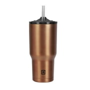 Swiss Tech Becher Bronze 30oz Water Bottle, Triple-Wall Copper Lined, Leak Proof