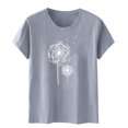 thumbnail image 4 of Blouses pour Femmes, Blouse à Manches Courtes Imprimée Mode pour Femmes, T-Shirt Amusant à Col Rond, 4 of 5