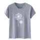 thumbnail image 4 of Blusas de Manga Corta para las Mujeres Divertida Impresión Cuello Redondo Camiseta Vintage, Blusas de Primavera para las Mujeres, 4 of 5