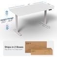 thumbnail image 6 of VIVO Electric 60” x 30” Stand Up Desk Workstation, White Table Top, Gray Frame, 6 of 8