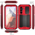 thumbnail image 5 of Case for Samsung Galaxy S25 Plus,Decase Military Grade Shockproof Phone Case Built-in Front Screen Protector Heavy Duty Slide Camera Cover Magnetic Full Body Protective Stand Case - Red, 5 of 7