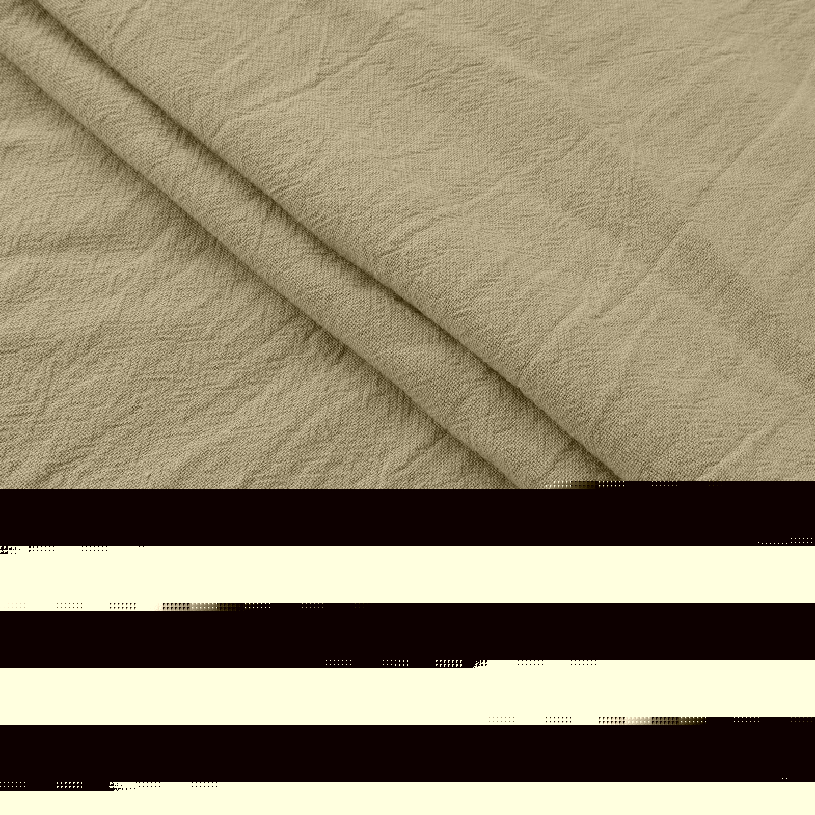 thumbnail image 7 of BiZtdJrK Plus Size Beach Pants for Men Cotton Linen Drawstring Elastic Waist Straight Wide Leg Pant Baggy Fashion Travel Summer Trousers with Pockets Khaki XXXL, 7 of 7