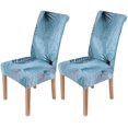 thumbnail image 1 of Stretch Printed Dining Chair Covers, Spandex Removable Washable Dining Chair Protector Slipcovers for Home, Kitchen, Party, Restaurant - Set of 2, Blue, 1 of 7