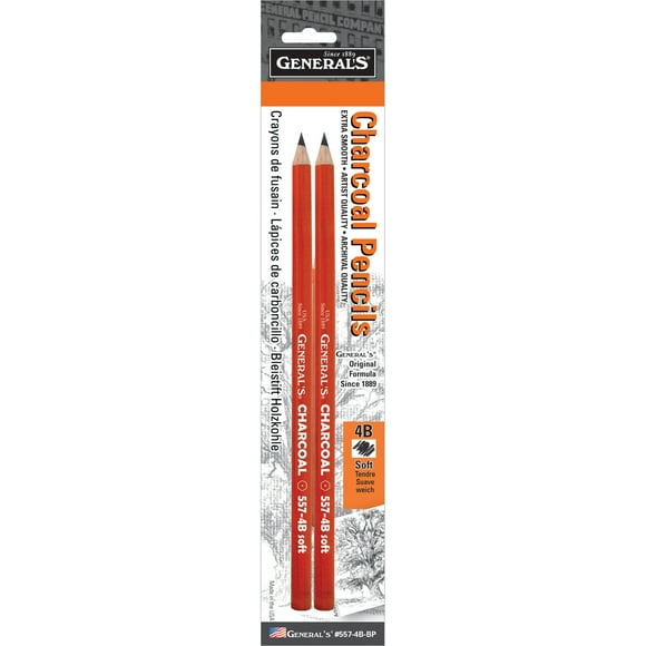 Crayons à Charbon 2/Pkg-4B