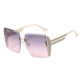 thumbnail image 3 of Gafas de sol de mujer extragrandes, cuadradas, para ir de compras. Marco beige, 3 of 9