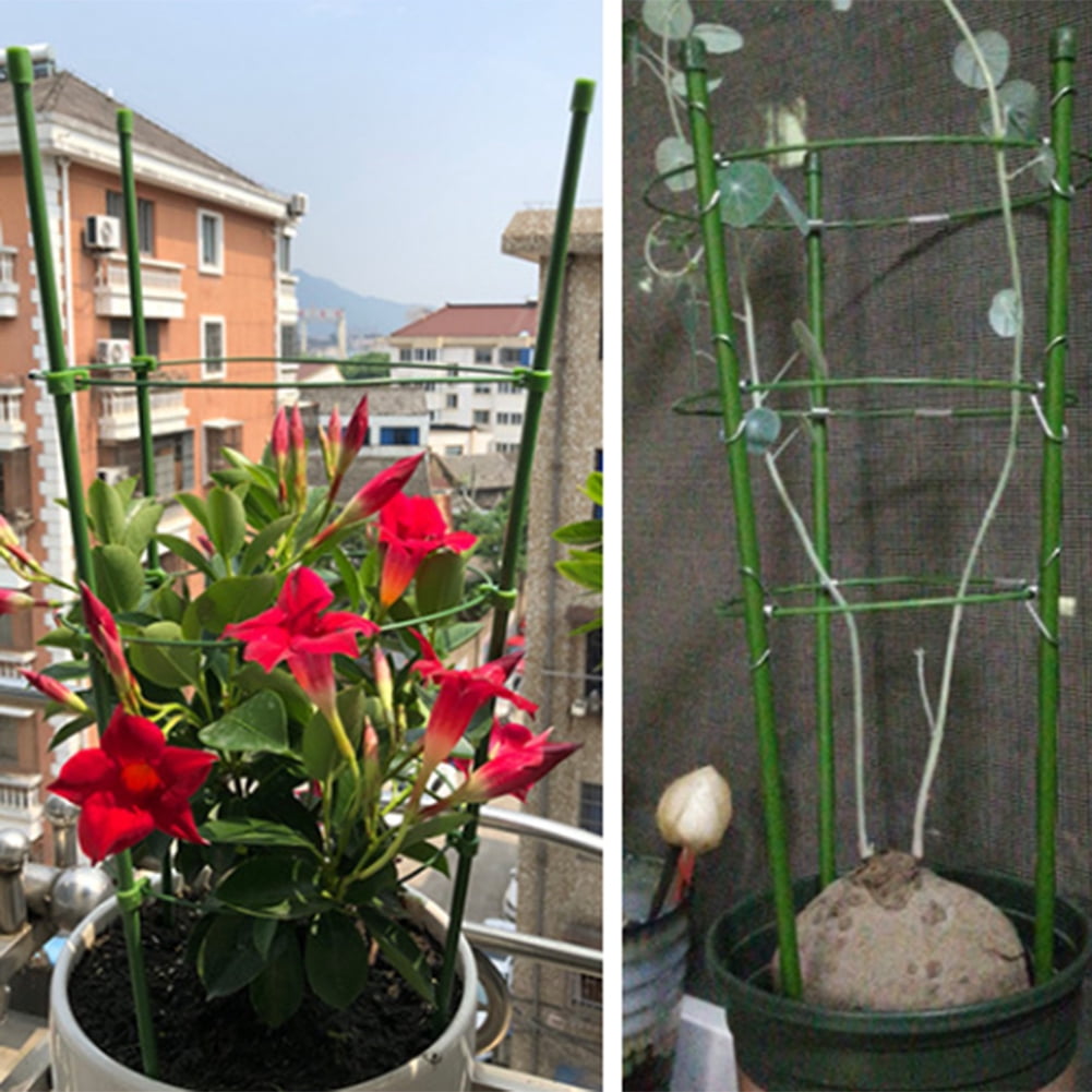 4 Pack Tomato Cage for Garden Plant Support, 18 inches Small Tomato Cages Tomato Trellis with Adjustable Rings, Plant Stakes for Peony Support, Tomato Stakes Rings for Climbing Plants