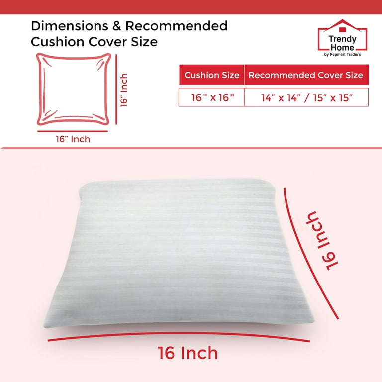 MoonRest 15x15 inch Synthetic Down Alternative Square Pillow Insert Form Stuffer for Sofa Shams, Decorative Throw Pillow, Cushion and Bed Pillow