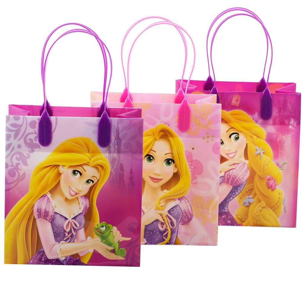 12 pcs Disney Rapunzel Party Favor Bags Candy Treat Birthday Loot Gift Sack Bag 