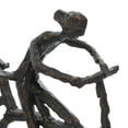 thumbnail image 6 of 21" x 13" Bronze Polystone Bicycling People Sculpture with Copper Texturing, by DecMode, 6 of 16