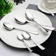 thumbnail image 1 of Premium Spoon Stainless Spoon Set With Squared Edge Dishwasher Smooth And Solid,1*Spoon Clearance, 1 of 9