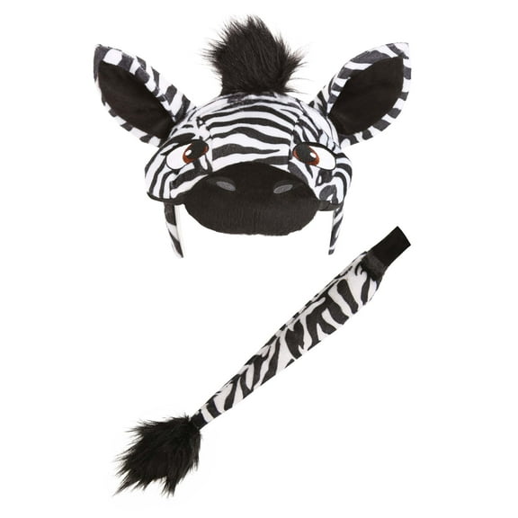 Zebra Headband & Tail Plush Kit