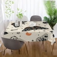 thumbnail image 6 of 54x72 Inch Tablecloth Polyester Square Tablecloth for Home Kitchen Dinner Decor Black and White Moths, 6 of 9