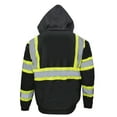 thumbnail image 2 of RK Safety WJ9013 Men's ANSI Class 1 Safety Bomber Jacket with Detachable Hood, Reflective Tape, Black, (XL | 1 EA), 2 of 4