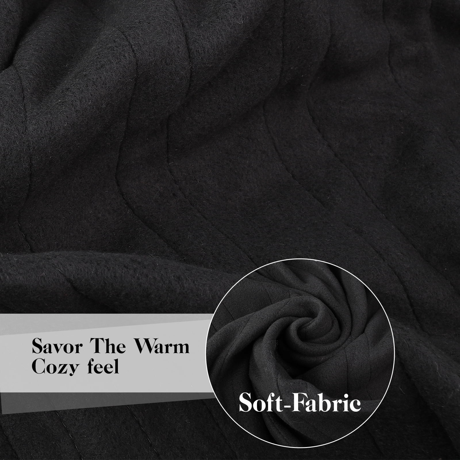 GONUES Electric Blanket, Full - Size 72x84, Soft Single - Sided Fleece, Dark Gray