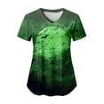 thumbnail image 6 of enyan Halloween Womens Shirt Funny Pumpkin Printed Shirts Short Sleeve Graphic Tees Fall T-Shirts Tops Woman Halloween Shirt(Green,M), 6 of 7