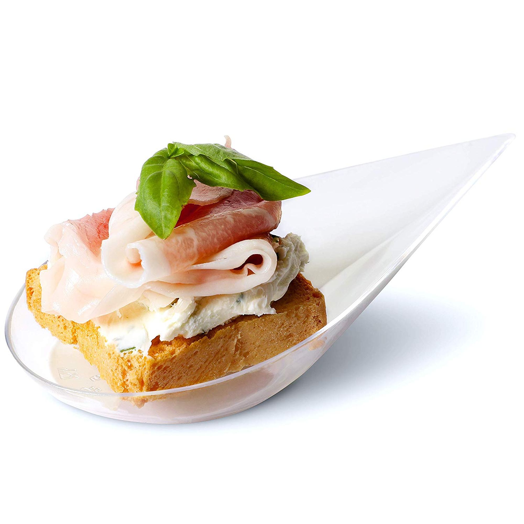 Mini Appetizer Spoons 150Pack Clear Plastic Tasting Sampling Asian