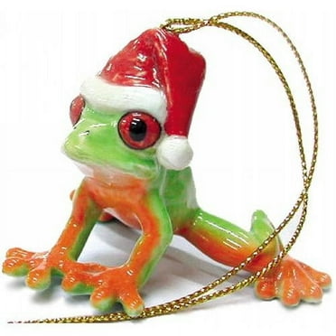 Northern Rose Red-Eyed Tree Frog Hand-painted - Home Decor Animal Decorative Figurine Birthday Gift - Miniature Porcelain Figurine