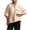 Pink, variant on Summer Tops for Women 3/4 Sleeve Deep V-Neck Blouses Loose Fitted Solid Casual Tops with Pocket