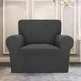thumbnail image 2 of Stretch Chair Sofa Slipcover – Spandex Jacquard Non Slip Soft Couch Sofa Cover, Washable Furniture Protector with Non Skid Foam and Elastic Bottom for Kids (Chair, Dark Gray), 2 of 5