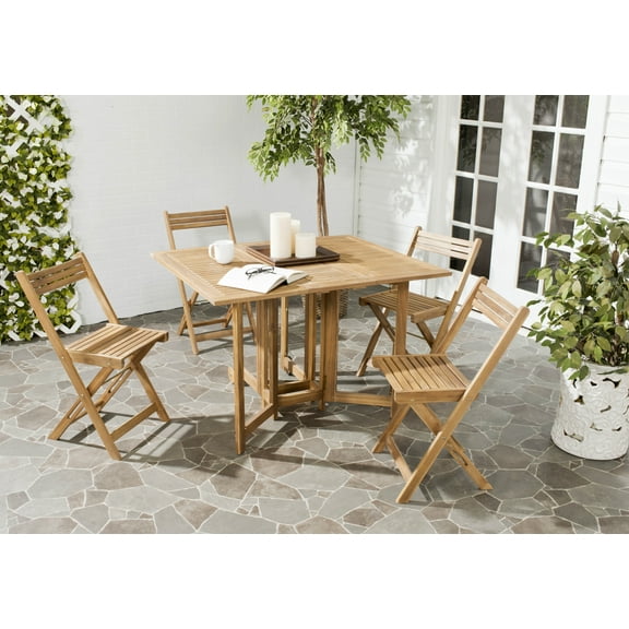SAFAVIEH Outdoor Collection Arvin Table & 4 Chairs Natural