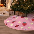 thumbnail image 5 of Sikiie Strawberry and Ladybugs Nativity Christmas Tree Skirt, Jesus Christian Winter Holiday Tree Mat Decoration(30-48IN)36", 5 of 6