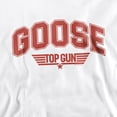 thumbnail image 2 of Top Gun Goose Varsity Unisex Adult Crewneck Sweatshirt, White, Medium, 2 of 4
