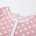 thumbnail image 3 of WBQ Women's Nightgown Short Sleeve Polka Dot Sleepshirts Spring Summer Loungewear House Dress with Pockets Soft Comfy Button Nightshirt Henley Nightdress, Purple S-XXL, 3 of 8