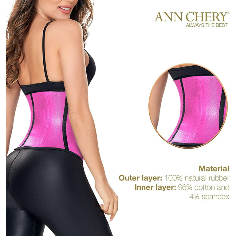 Ann Chery Corset Waist Trainer for Women s Weight Loss - Colombian Waist  Cincher - 2 Hook Latex Body Shaper XS/30 (Fits 23-24 Inch Waist) Pink 