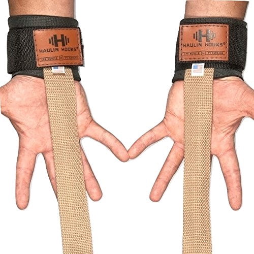 Haulin' Hooks USA Made! Weight Lifting Straps 650# Pull Rated Plush Wrist!