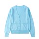 thumbnail image 1 of Chaquetas y abrigos casuales de manga larga sin capucha para mujer, cárdigan de punto de color liso con botones, doble bolsillo, chaqueta informal de manga larga con capucha, top de algodón para mujer, 1 of 3