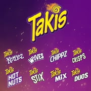 Takis Blue Heat 9.9 oz Sharing Size Bag, Hot Chili Pepper Rolled Tortilla Chips