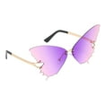 thumbnail image 3 of Butterfly Rimless Sunglasses, Women Luxury Designer Oversized Sunglasses, 400 Gradient, 3 of 7