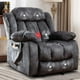 thumbnail image 1 of Silla reclinable de masaje con calor y vibración Silla reclinable manual de tela para un solo sofá Silla reclinable de alta resistencia, gris CANMOV CR0516FF31D-D275, 1 of 6