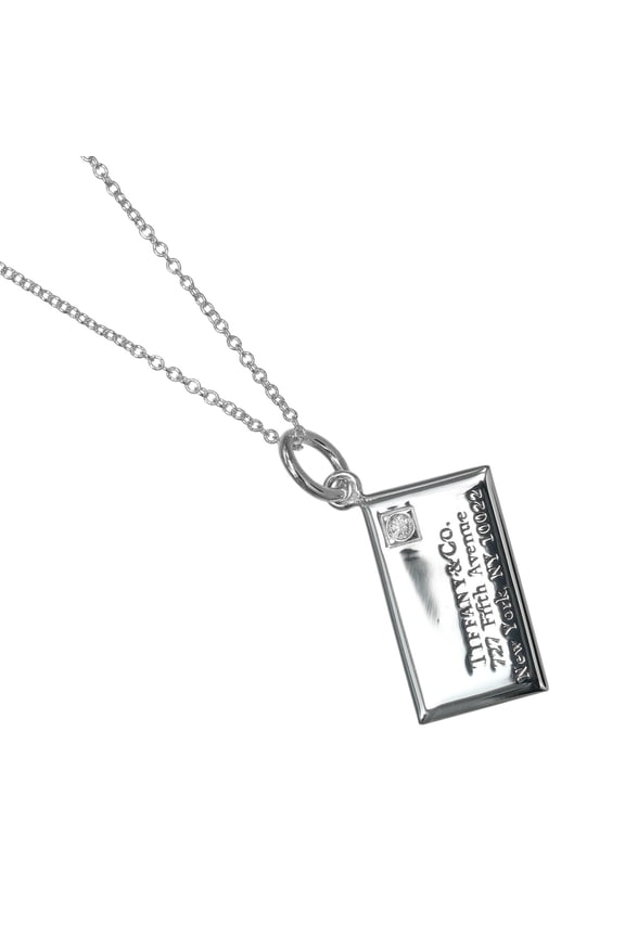Pre-Owned Tiffany & Co. Envelope Letter 1P Necklace, 727 Fifth Ave, NY, New York. Vintage,...