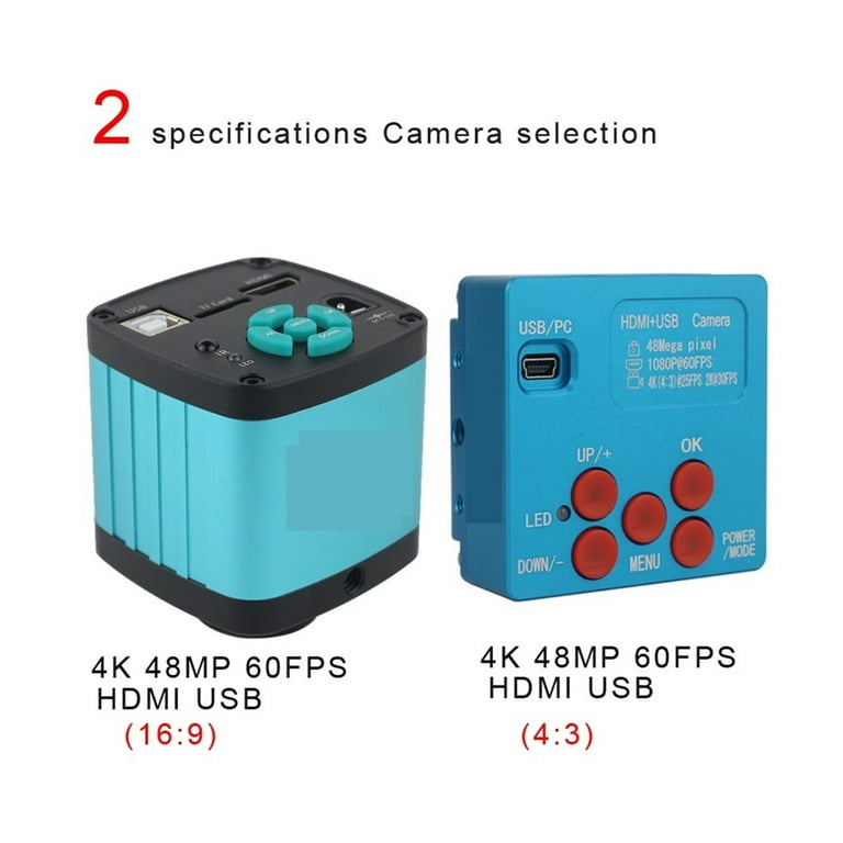 Amazon | 顕微鏡 48MP 4K 1080P HDMI USB 産業用ビデオデジタル