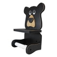 thumbnail image 2 of Whimsical Kids Rustic Black Bear Cub Toilet Paper Holder With Cell Phone Stand, 2 of 6