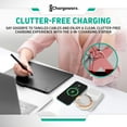 thumbnail image 5 of ChargeWorx 3-in-1 Wireless Charger, Foldable Magnetic Charging Station with 15-Watt Fast Charging, Compatible with iPhone, Samsung, and Other Phones, Smartwatches, and Headphones, White, 5 of 7