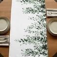 thumbnail image 5 of Green Eucalyptus Table Runner, Weeping Botanical Leaf Watercolor Washable Cotton Linen Table Runners 72 Inches Long, Dresser Scarf Runner for Dining/Coffee/Kitchen/TV Stands/Cabinets 13''x72'', 5 of 9