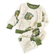 thumbnail image 6 of WUANDIXFA Fall Clothes for Baby Girl Baby Girls Flannel Fleece Warm Winter Pajama Loungewear Set,Green,5-6 Years, 6 of 8