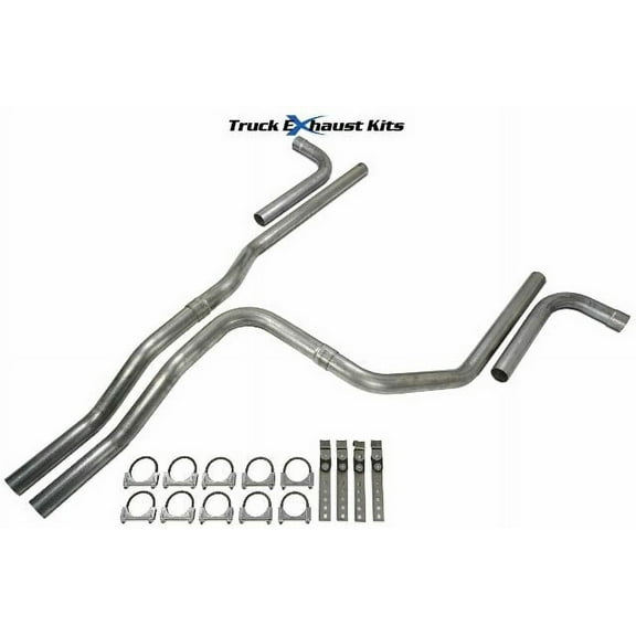 Chevy Tahoe 2007-2014 2.5" Dual Exhaust Kit Side Exit No Muffler No Tip