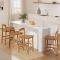 thumbnail image 3 of Joyyskill Wood Bar Stools Set of 4, Counter Height Barstools Armless Farmhouse Wooden Bar Dining Chairs with Solid Wood Legs, Dark Oak, 3 of 8