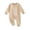 Khaki, variant on Mercatoo Easter Baby Boy Girl Outfit Embroidery Bunny 𝐑ompers Bunny Tail Jumpsuit Unisex Newborn Infant Easter Clothes Soft Bodysuits
