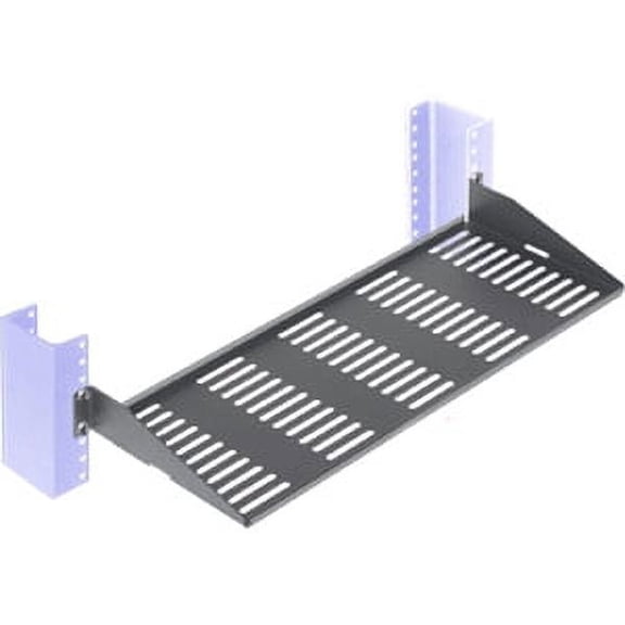2POST RELAY RACK SHELF 7IN VENTED FLANGES UP FIXED