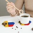 thumbnail image 5 of New-Russian-Flag Leather Drinks Coasters Suitable for Various Cups Set of 6 Hexagon, 5 of 6