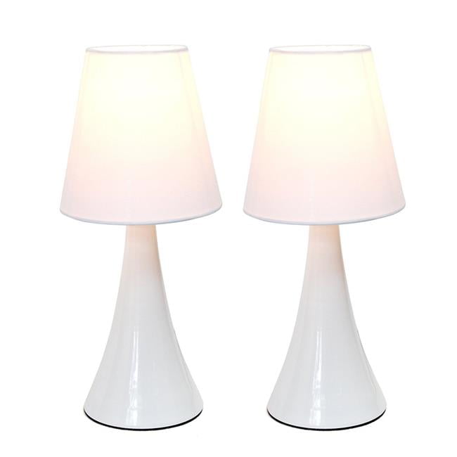 Mini Touch Table Lamp Set with Fabric Shades Valencia, Pack of 2