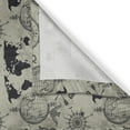 thumbnail image 3 of Ambesonne Travel Kitchen Curtains, Vintage Adventure Art, 55"x45", Dusk and Charcoal Grey, 3 of 3
