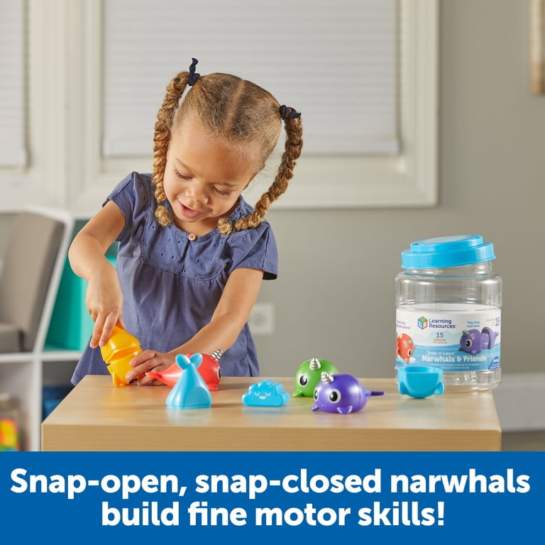 Learning Resources Snap-n-Learn Narwhals & Friends - 15 Pieces