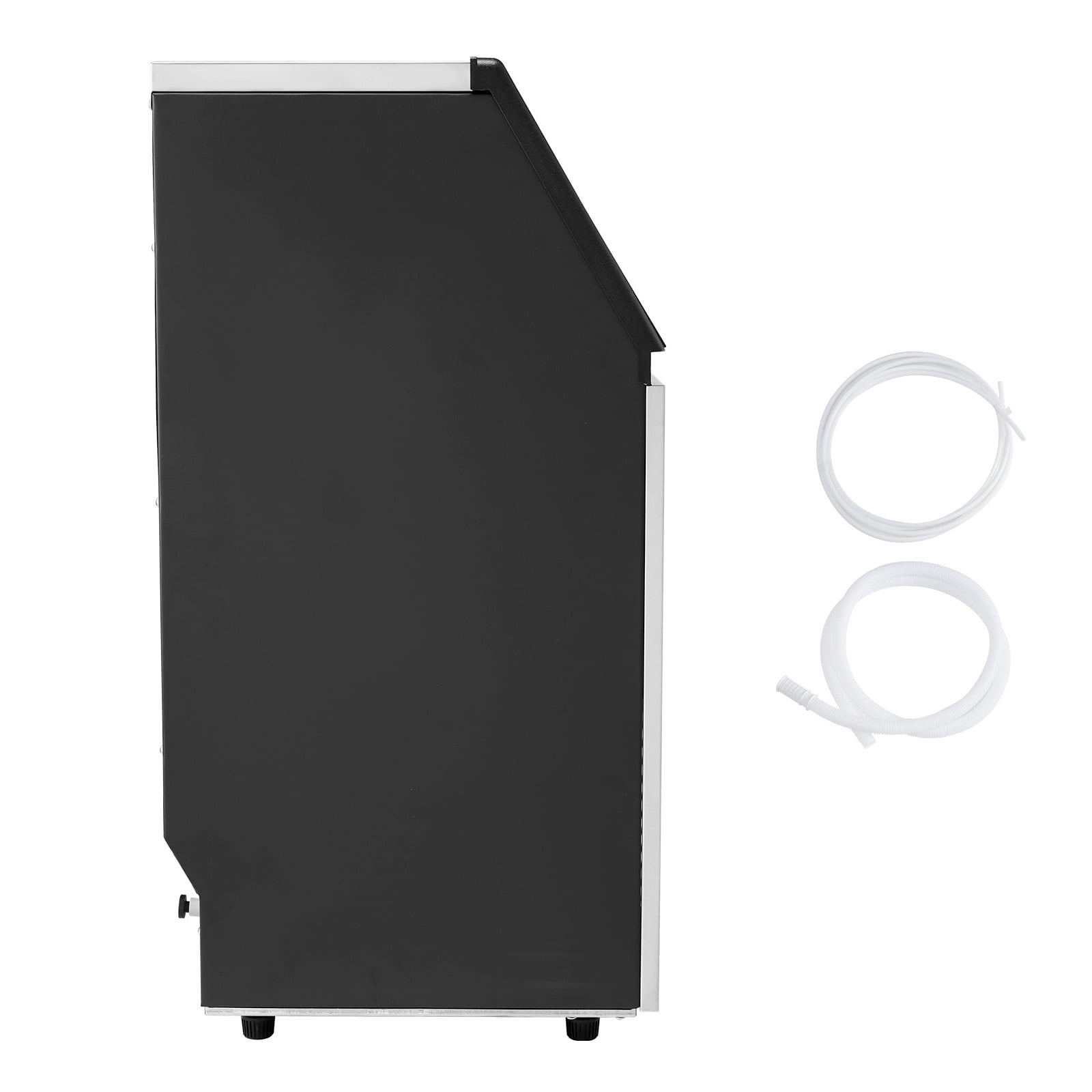 KFFKFF 140lbs/24H Commercial Ice Maker Machine Stainless Steel 45Cubes with 33lbs Storage Bins Under Counter ice Machine 18.31 in W, 35in H with Auto Clean
