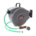 thumbnail image 2 of DYNWAVECA Automatic Retractable Garden Hose Reel PVC Hose Easily Install 180 degree Rotation 15m Hose, 2 of 10